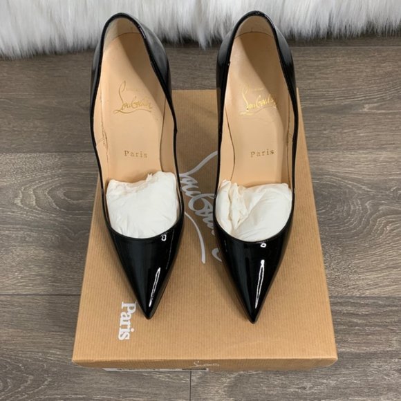 Christian Louboutin So Kate Pumps Stiletto Heels 120 Black Patent Leather 36 - Picture 5 of 16